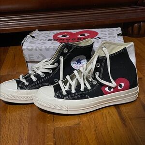Comme des Garcons PLAY Black and White Sneakers